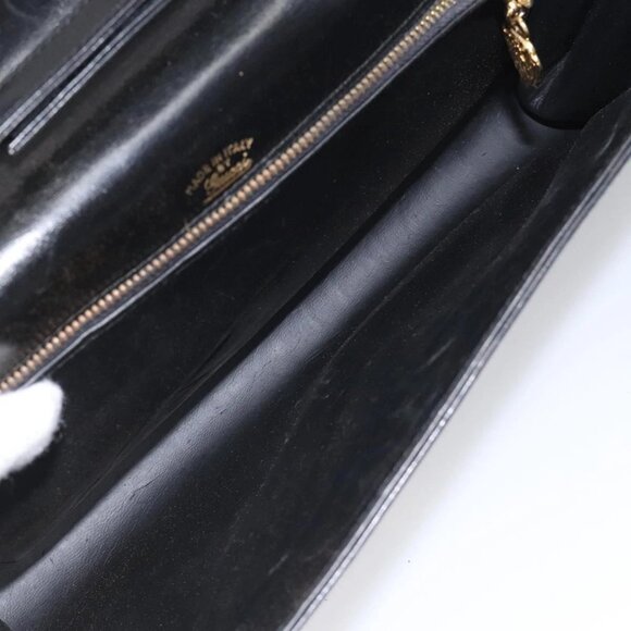 GUCCI Shoulder Bag Leather Black Auth 102039 - Picture 10 of 16